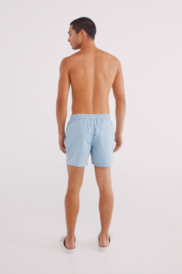 Springfield Ba&ntilde;ador estampamo mosaico bolsillo cremallera estampado