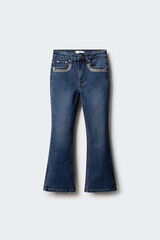 Springfield Kids Cal&ccedil;a denim flare para meninas azul