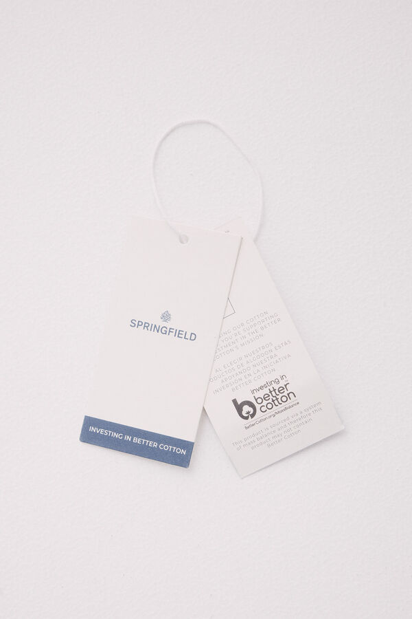 Springfield Camiseta com babados e bordado su&iacute;&ccedil;o preto