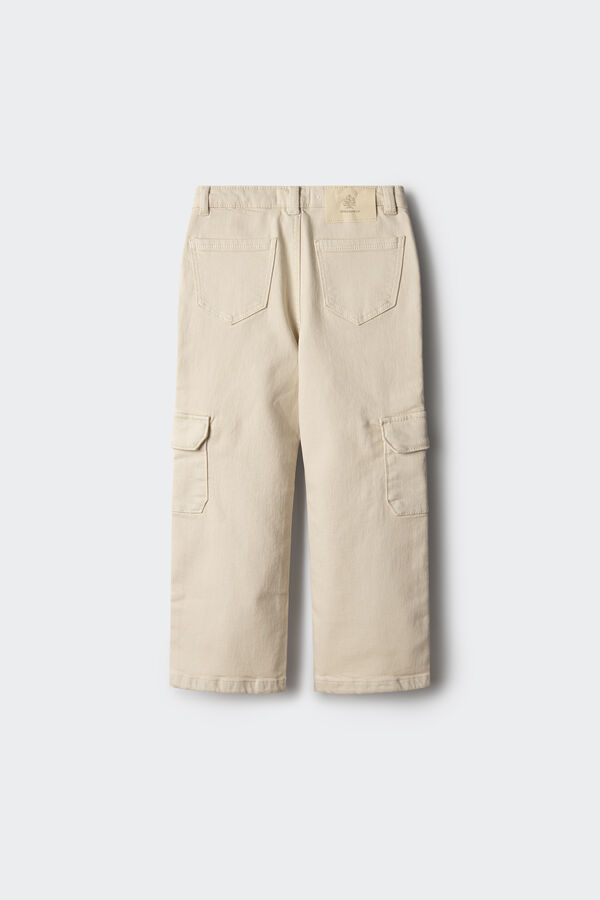 Springfield Kids Pantalón cargo flare niña beige