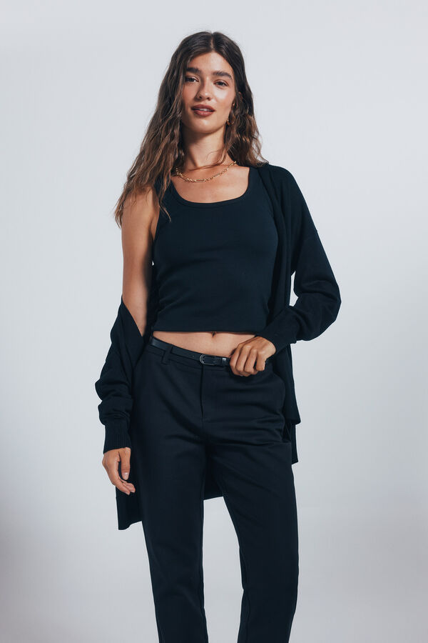 Springfield Pantal&oacute;n chino recto negro