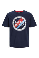 Jack & Jones PLUS T-shirt fit padr&atilde;o azul