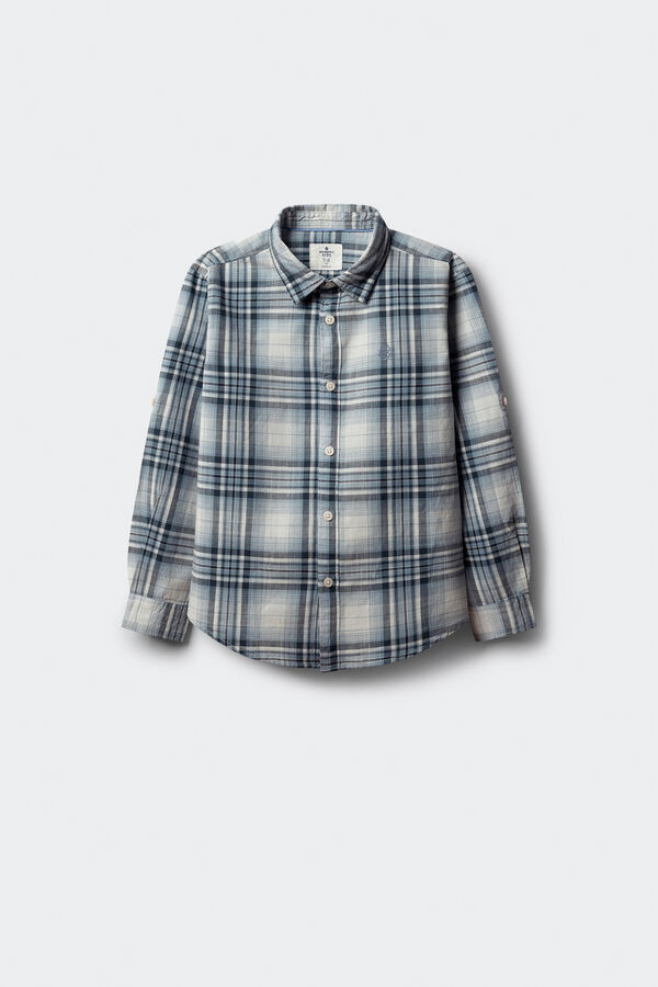 Springfield Kids Camisa cuadros le&ntilde;ador ni&ntilde;o azul