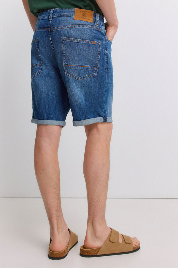 Springfield Bermuda vaquera ultra ligera slim fit azul
