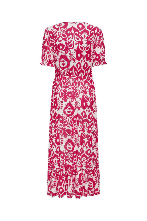 Only Vestido largo manga corta rojo