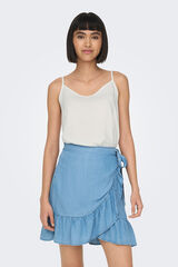 Only Top com al&ccedil;a fina branco