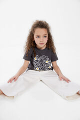 Springfield Kids Camiseta flores crochet niña gris