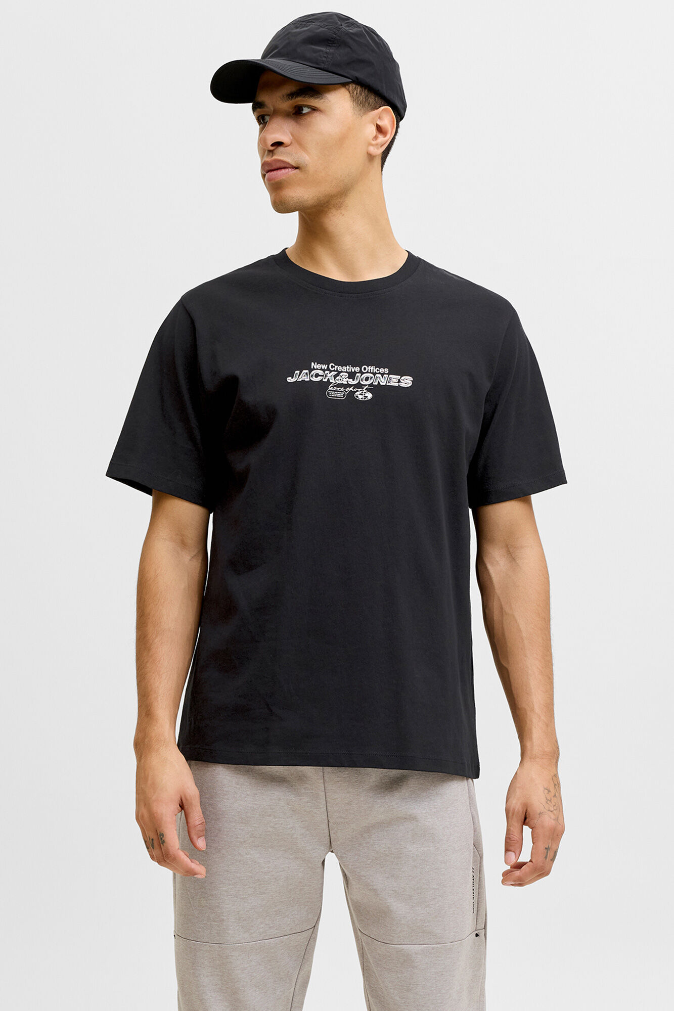 Jack & Jones T-shirt b&aacute;sica manga curta
