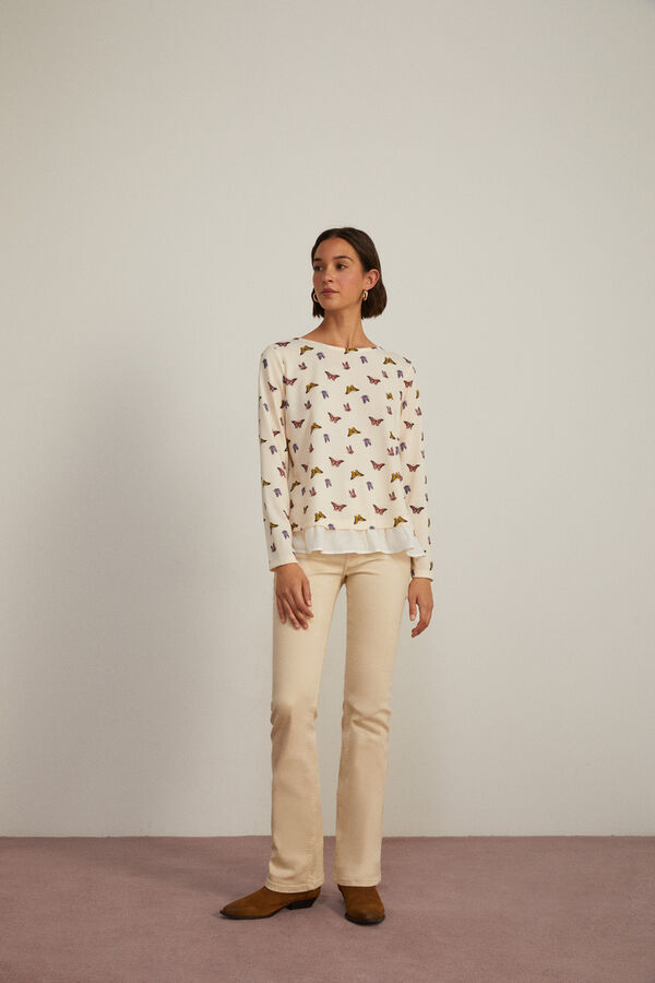 Springfield T-shirt Bimat&eacute;ria Estampada rosa