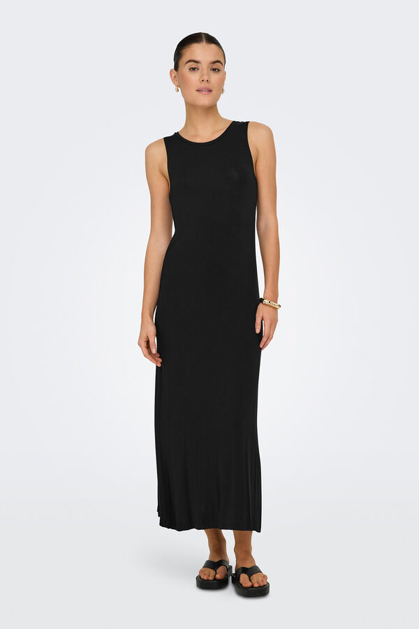 JDY Vestido largo fluido negro