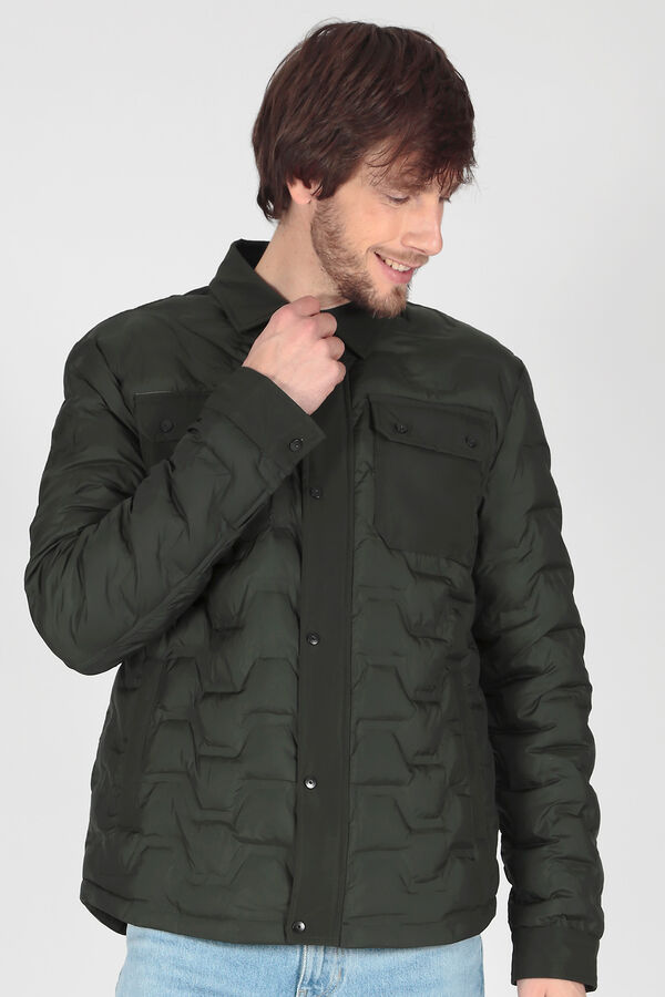 Brave Soul Jaqueta acolchoada com v&aacute;rios bolsos verde