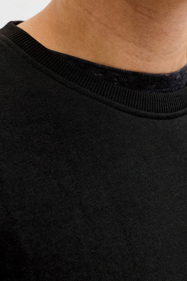 Jack & Jones PLUS Sudadera b&aacute;sica manga larga negro