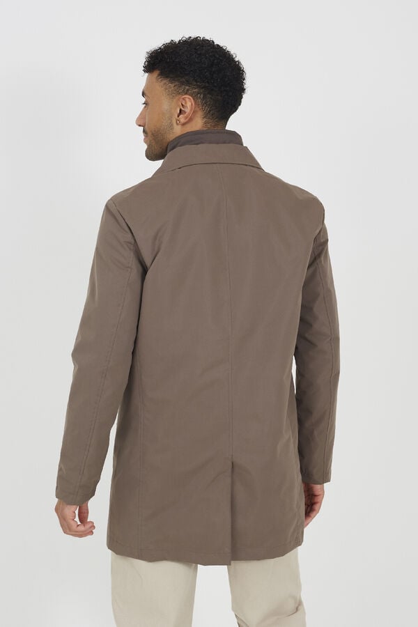 Brave Soul Abrigo con doble capa gris