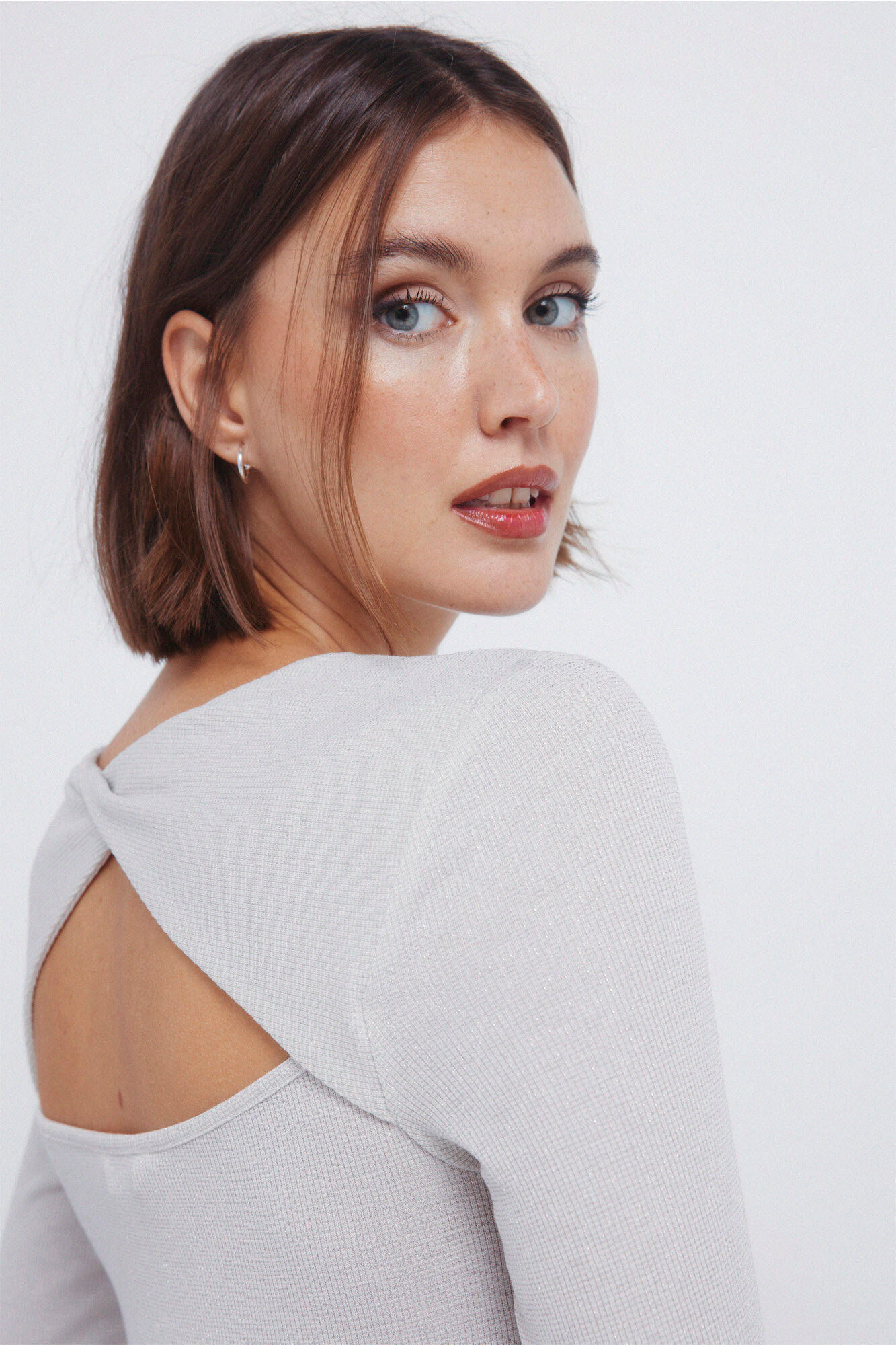 Springfield T-shirt com decote nas costas em lurex