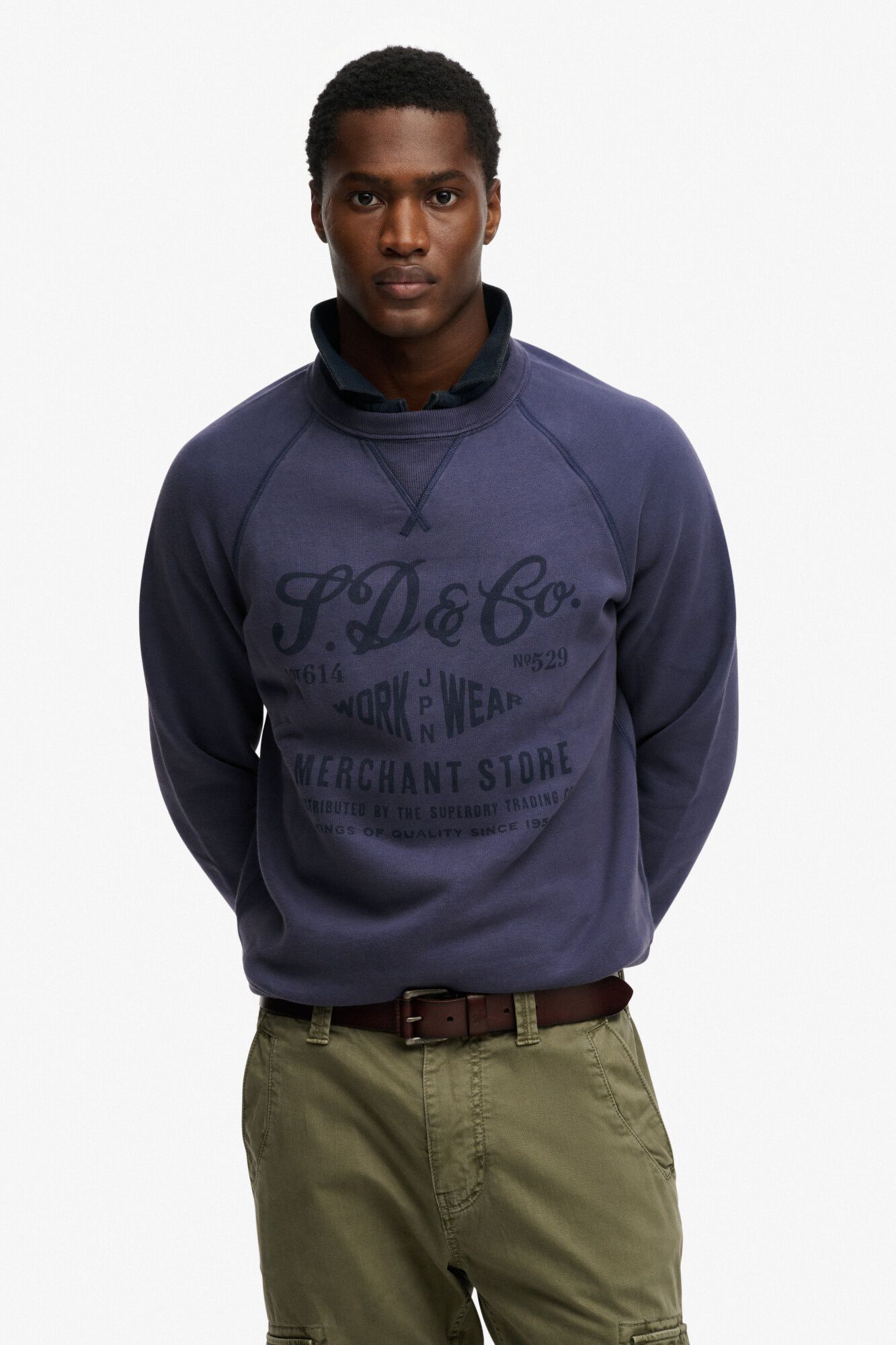 Superdry Sudadera cuello redondo logo