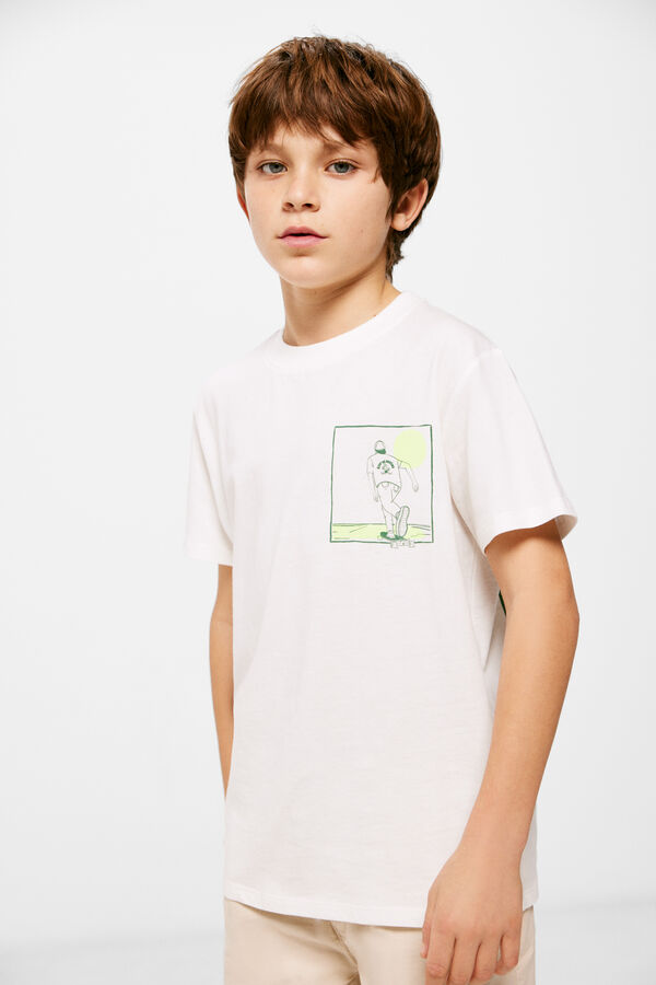 Springfield Kids T-shirt print "skate lifestyle" menino branco