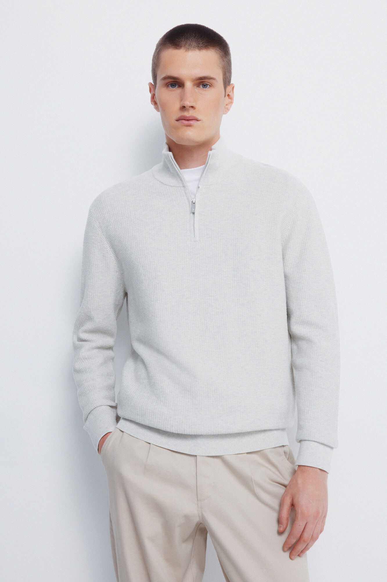 Springfield Jersey cremallera liso