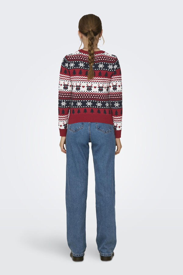 Only Camisola de Natal vermelho