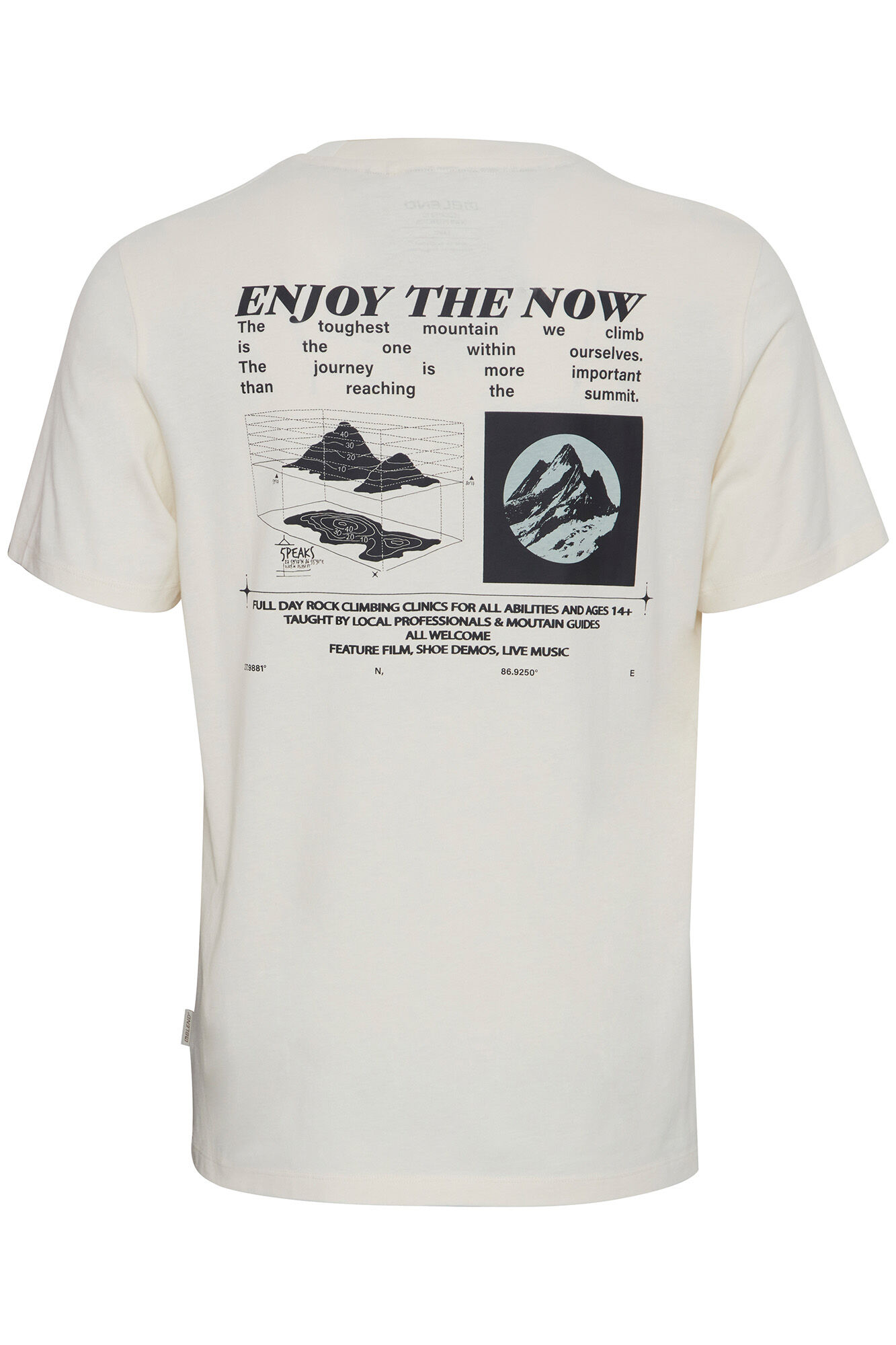 Blend T-Shirt Manga Curta Com Estampa Nas Costas