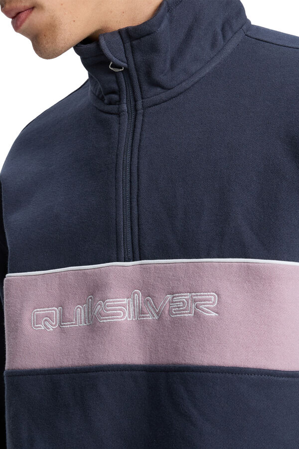 Quiksilver 1/4 Zip - Polar con cremallera 1/4 para hombre gris