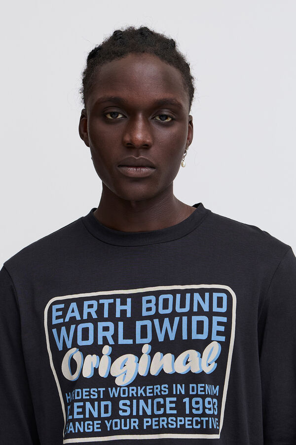 Blend Camiseta Manga Larga Print negro