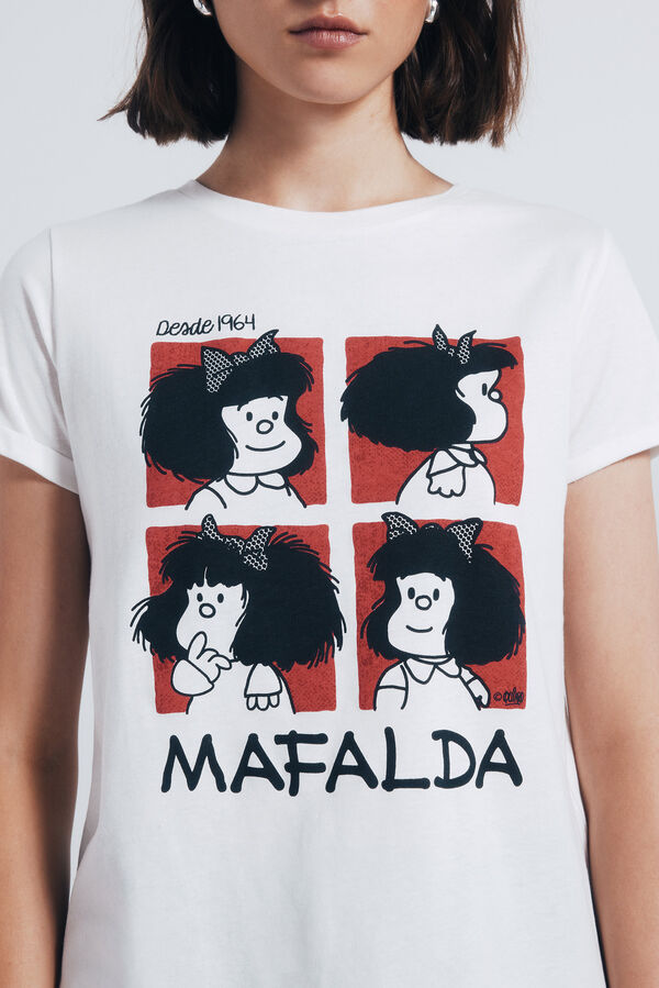 Springfield Camiseta "Mafalda" blanco