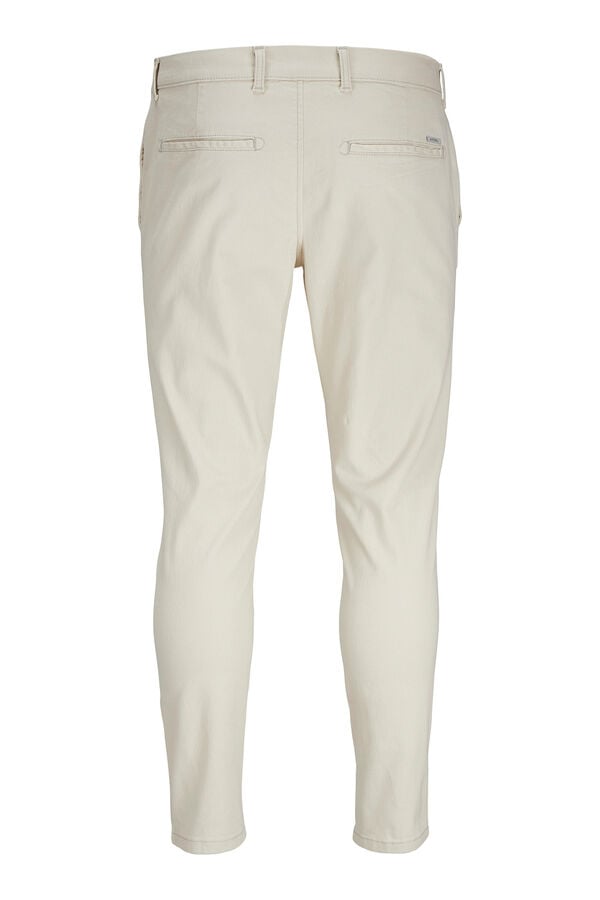 JJ REBEL Pantal&oacute;n chino slim tiro medio gris