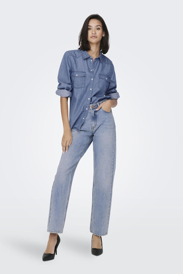 JDY Camisa denim azul