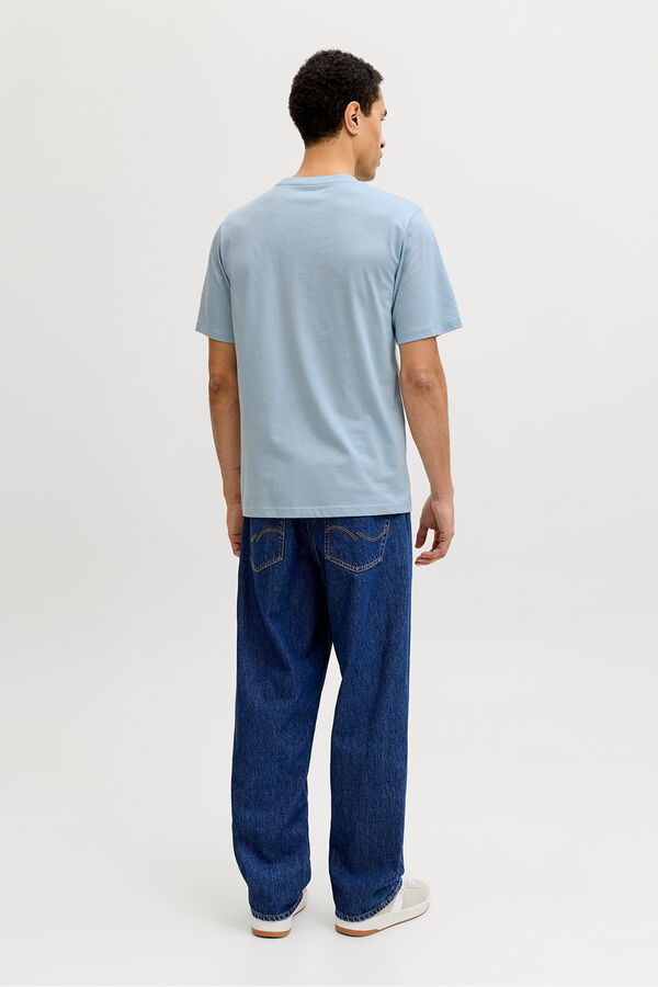 Jack & Jones Camiseta b&aacute;sica con logo azul