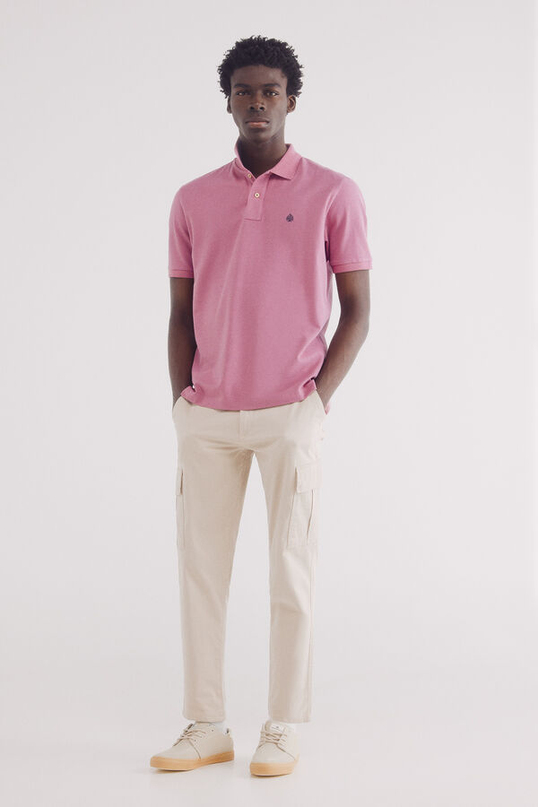 Springfield Polo piqu&eacute; b&aacute;sico regular fit rosa