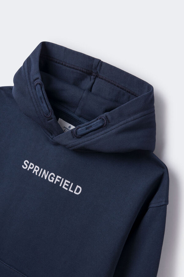 Springfield Kids Sweatshirt capuz logo menino azul
