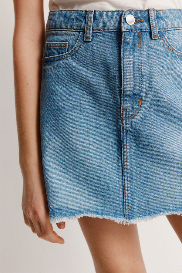 Springfield Kids Saia b&aacute;sica de denim para menina azul