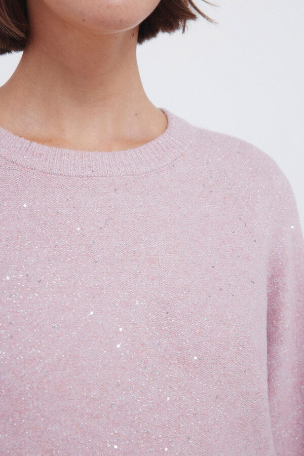 Springfield Camisola com lantejoulas rosa