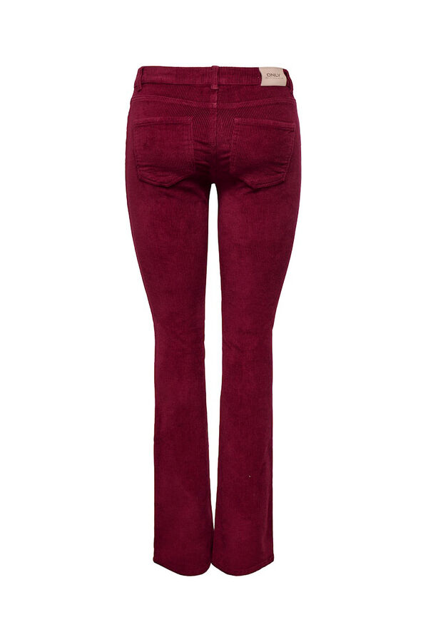 Only Pantal&oacute;n de pana flared burdeos