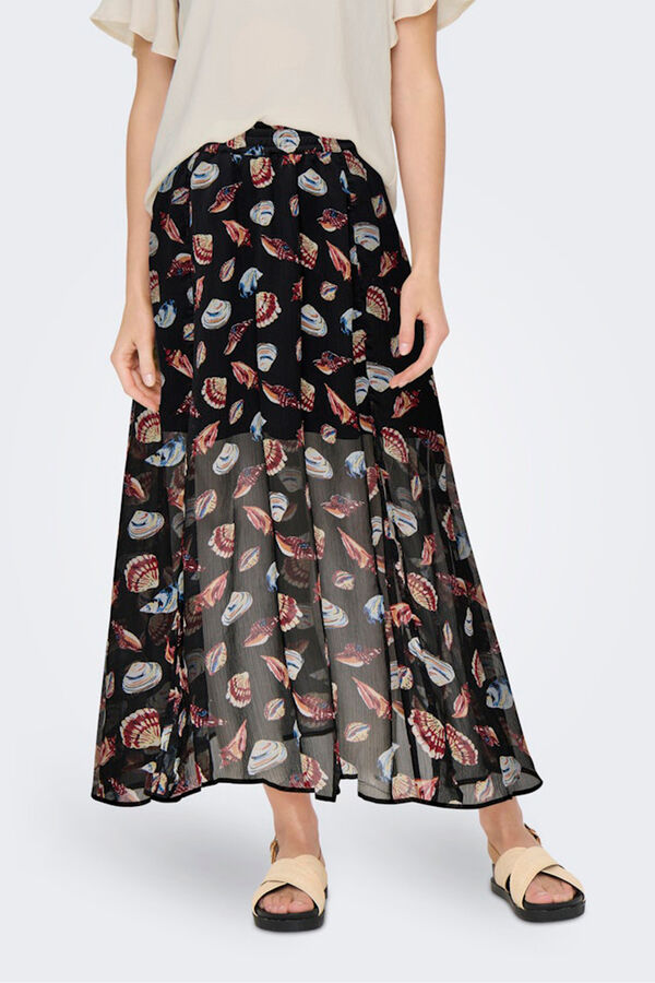 Only Falda midi negro