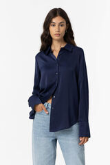 Tiffosi Camisa Satinada azul