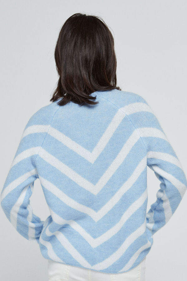 Only Jersey con estampado geom&eacute;trico azul