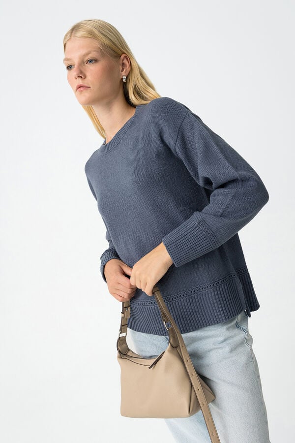 Tiffosi Jersey cuello redondo turquesa