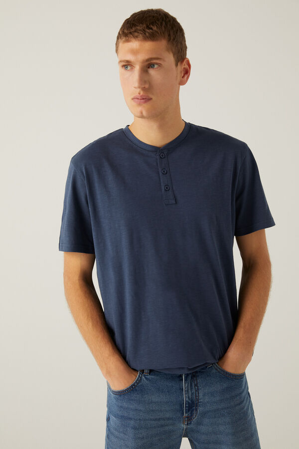 Springfield T-shirt decote padeiro azulado