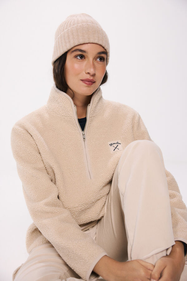 Springfield Sudadera borrego "Ski des Alpes" estampado