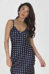 Brave Soul Vestido de bolinhas com al&ccedil;as azul