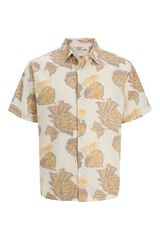 Jack & Jones Camisa relaxed fit estampada marfil