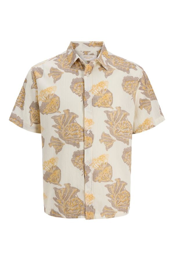 Jack & Jones Camisa relaxed fit estampada marfil