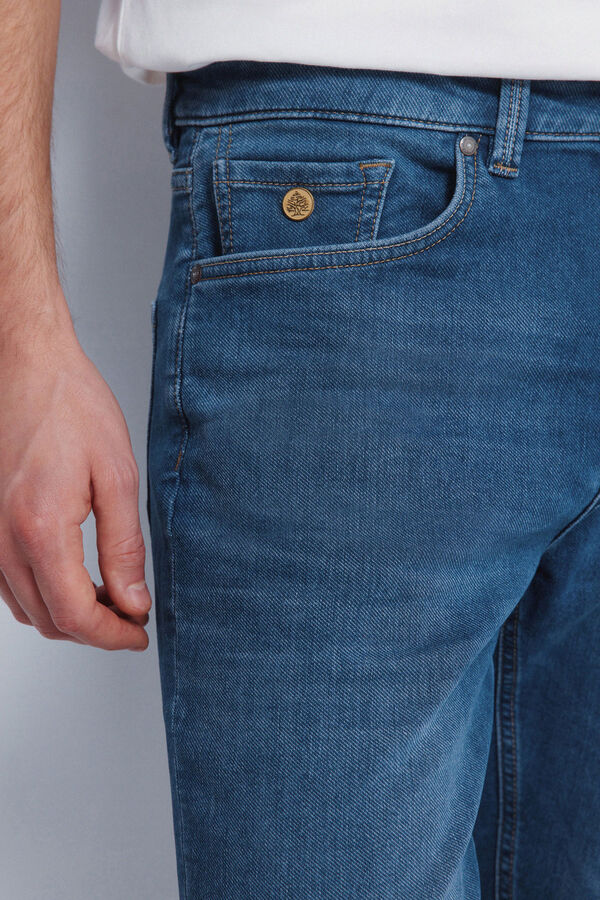 Springfield Jeans en knit denim slim fit azul