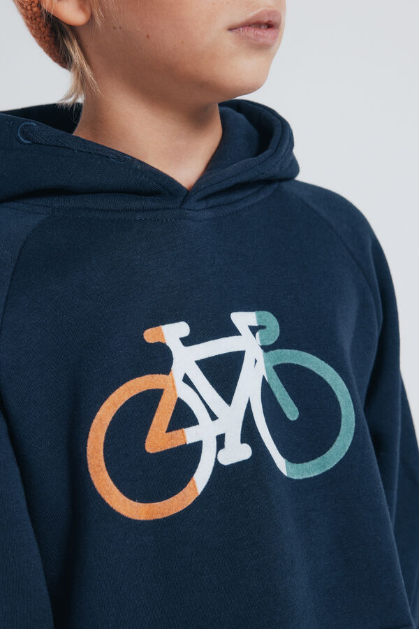Springfield Kids Sweatshirt infantil com capuz para capuz azul