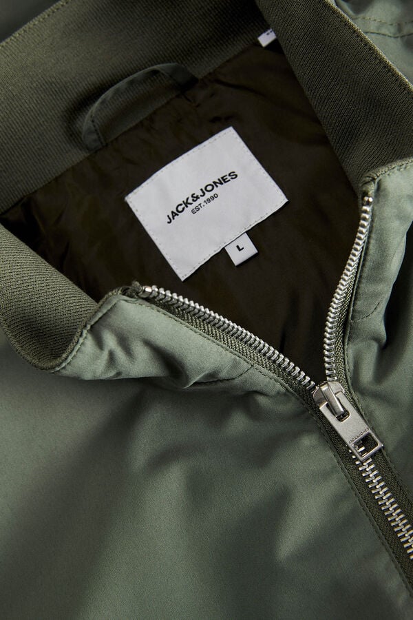 Jack & Jones Chaqueta bomber Harrington cuello alto verde