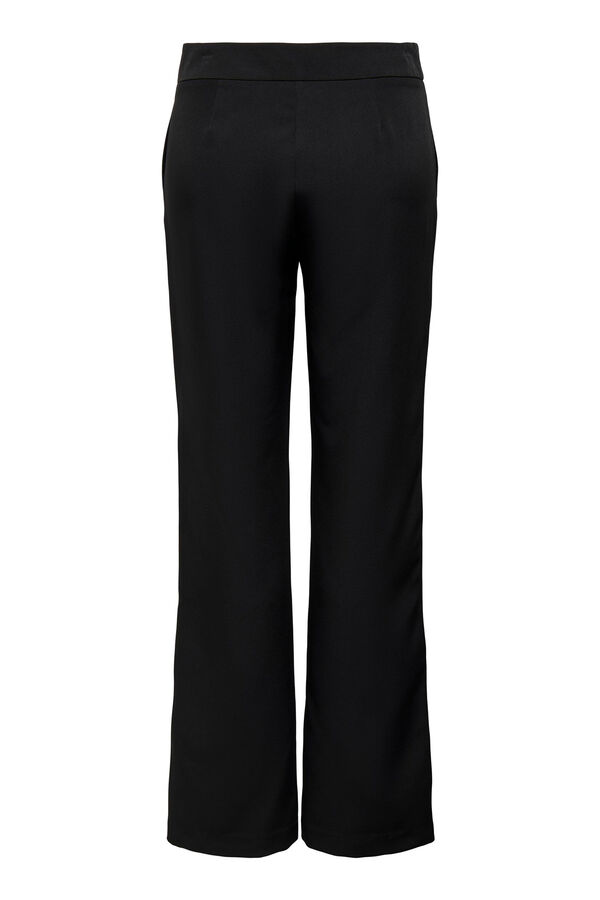 Only Calças retas de cintura média preto