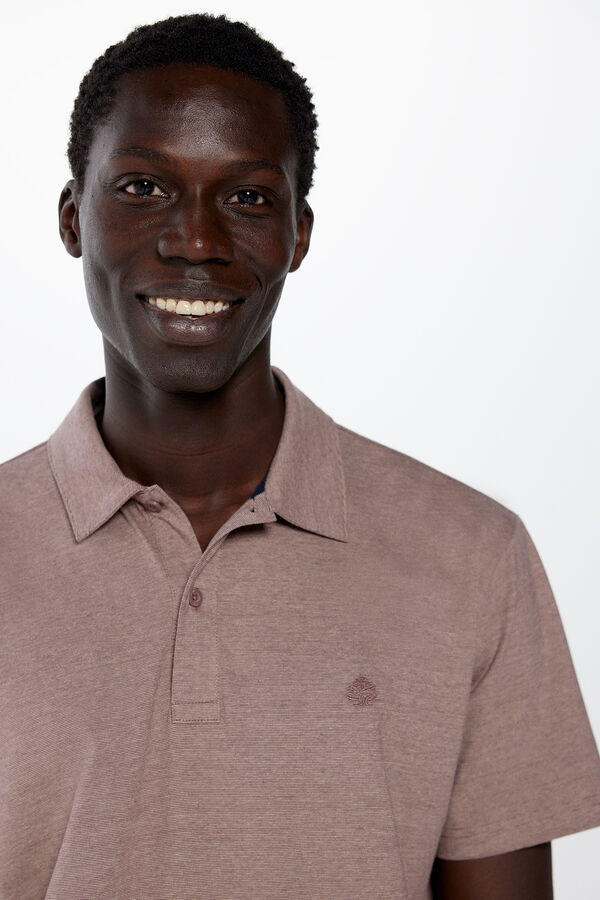 Springfield Polo rayas regular fit burdeos