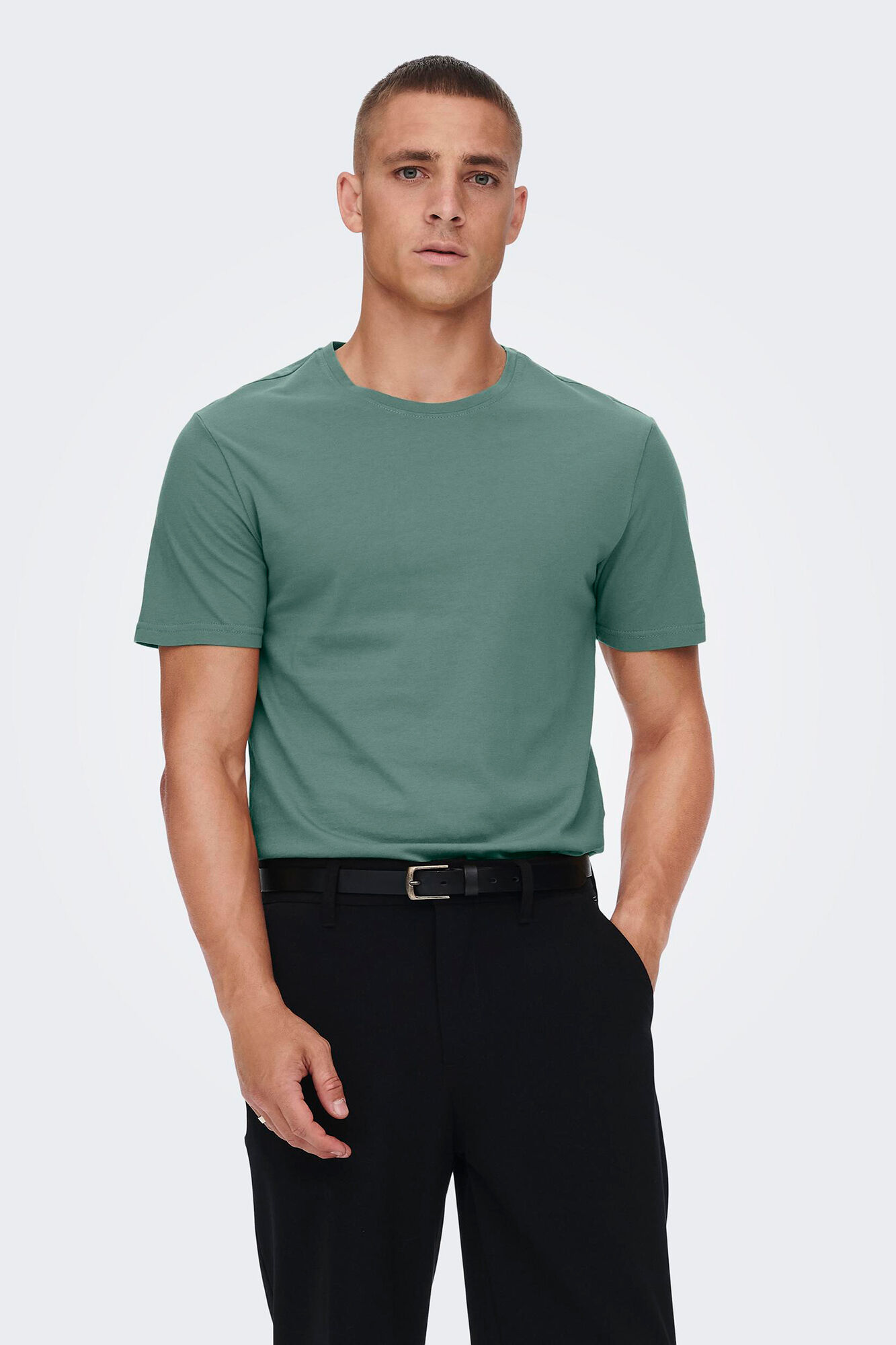 Only & Sons T-shirt b&aacute;sica manga curta