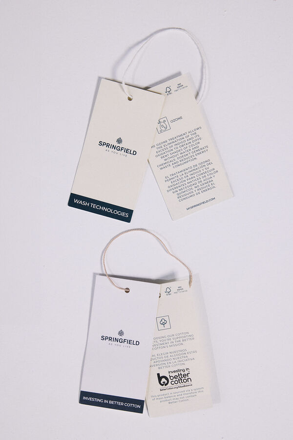 Springfield Calça jeans preta regular cinzento